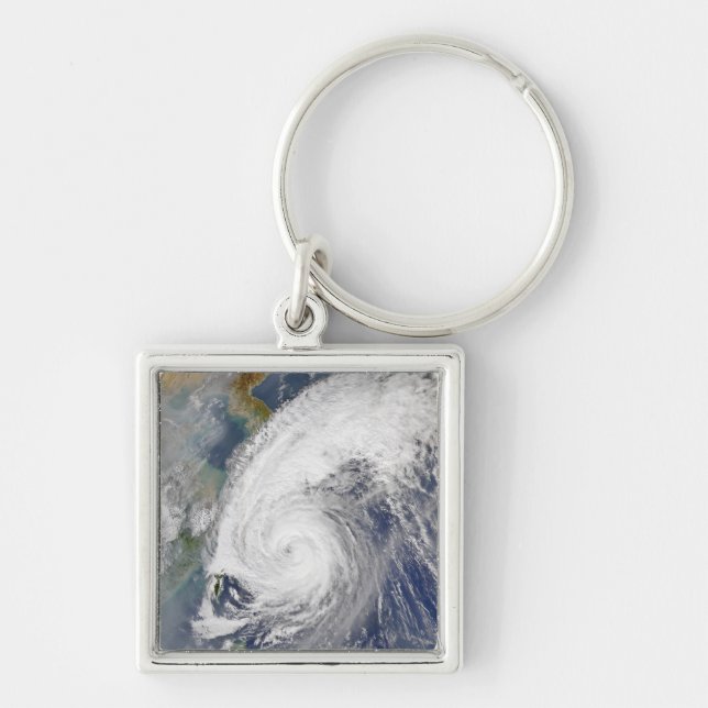 Satellite image of a typhoon keychain (Front)