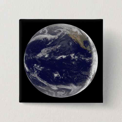 Satellite image of Earth 2 Pinback Button