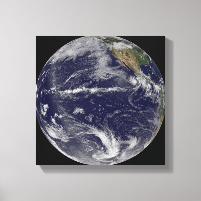 Satellite image of Earth Canvas Print (Front)