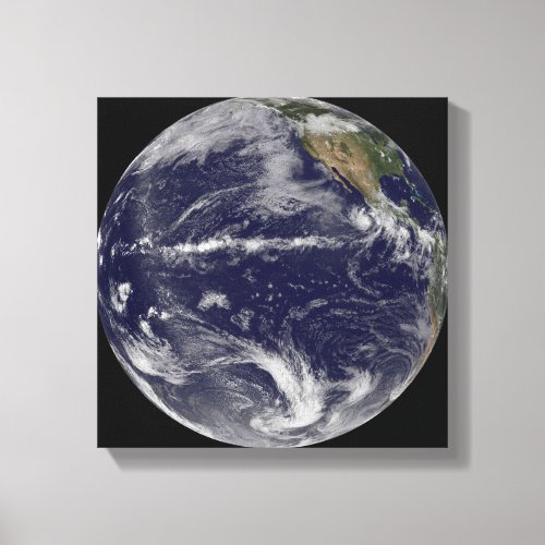 Satellite image of Earth Canvas Print