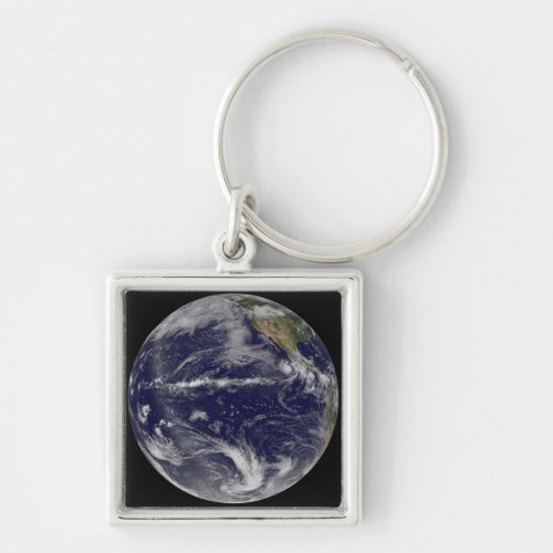 Satellite image of Earth Keychain