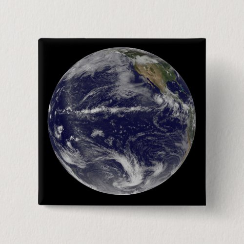 Satellite image of Earth Pinback Button