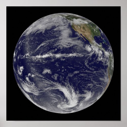 Satellite image of Earth Poster