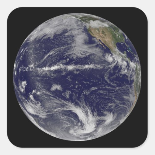 Satellite image of Earth Square Sticker