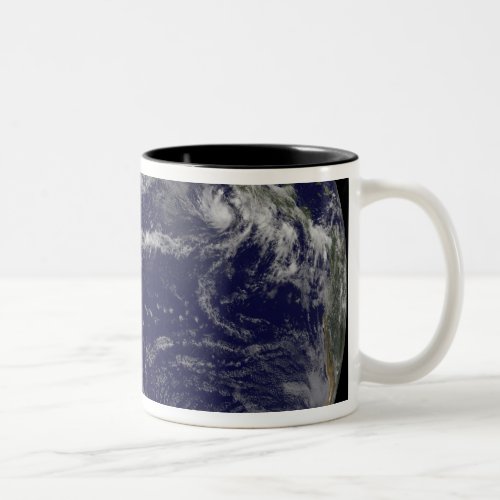 Satellite image of Earth Two_Tone Coffee Mug