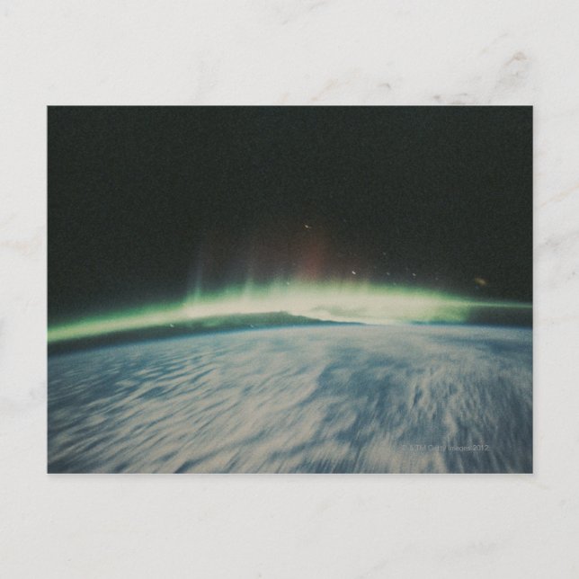 Satellite Image of Northern Lights Postcard (Front)