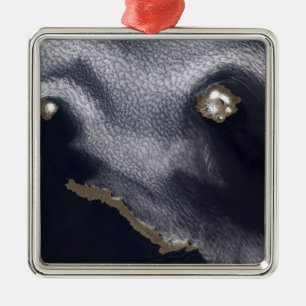 Satellite image of Semisopochnoi Island Metal Ornament