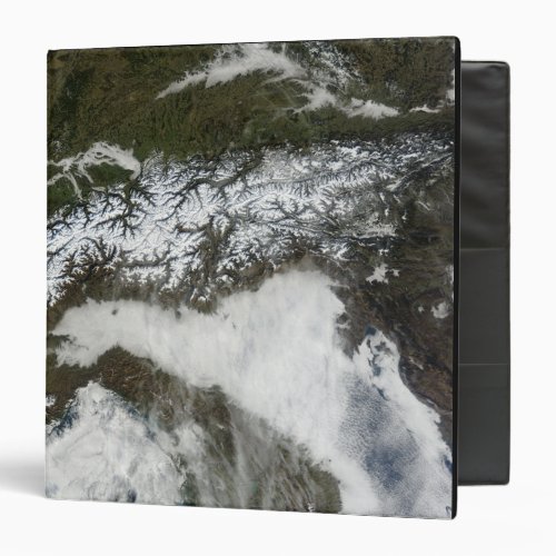 Satellite image of The Alps mountain range 3 Ring Binder