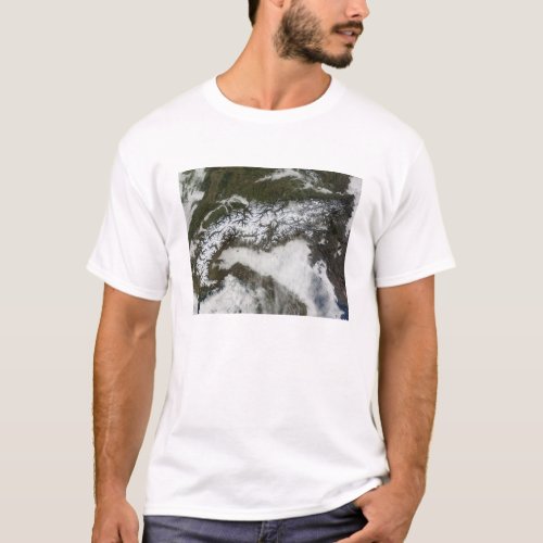 Satellite image of The Alps mountain range T_Shirt