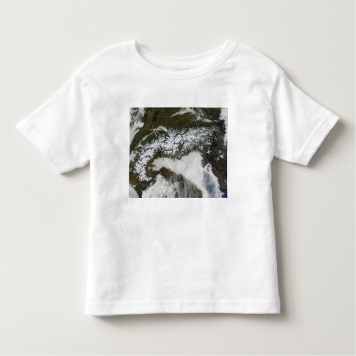 Satellite image of The Alps mountain range Toddler T_shirt