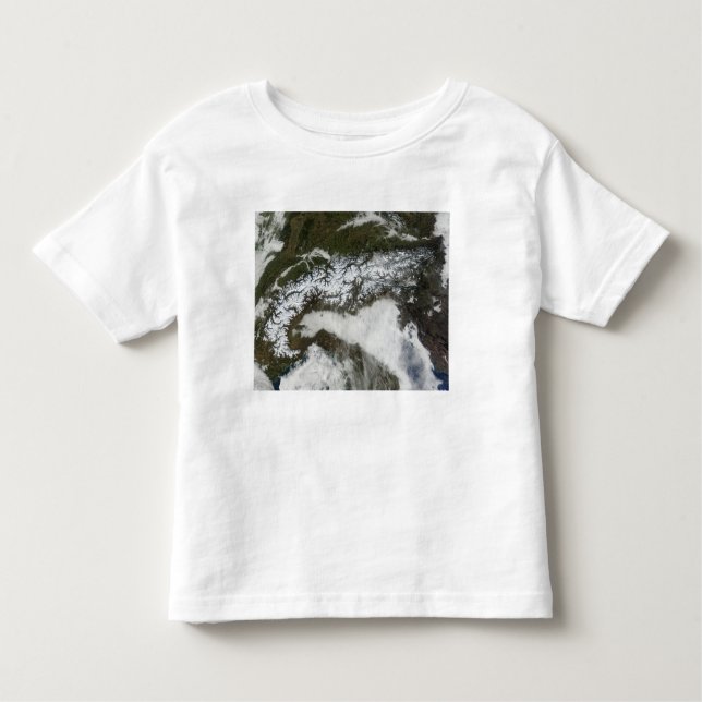 Satellite image of The Alps mountain range Toddler T-shirt (Front)