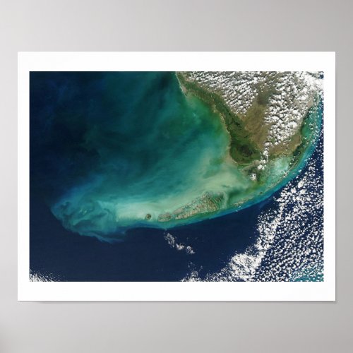 Satellite Image of the Florida Keys Poster