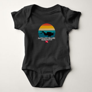 Satellite Island US Island Diving Baby Bodysuit