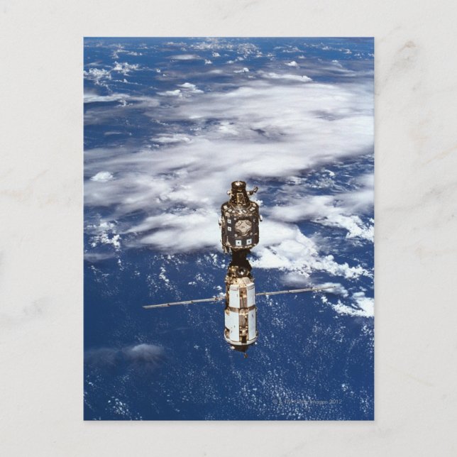 Satellite Orbiting Earth 4 Postcard (Front)