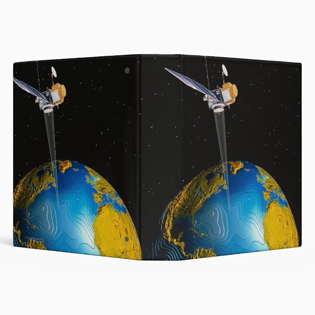 Satellite Orbiting Earth 6 Binder (Background)