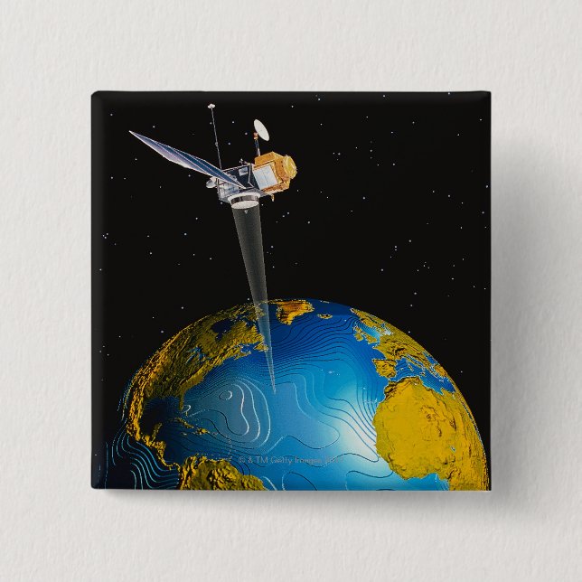 Satellite Orbiting Earth 6 Button (Front)
