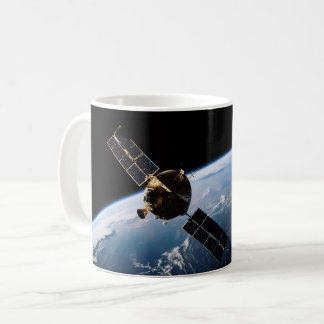 Satellite Orbiting Earth From Space Coffee Mug