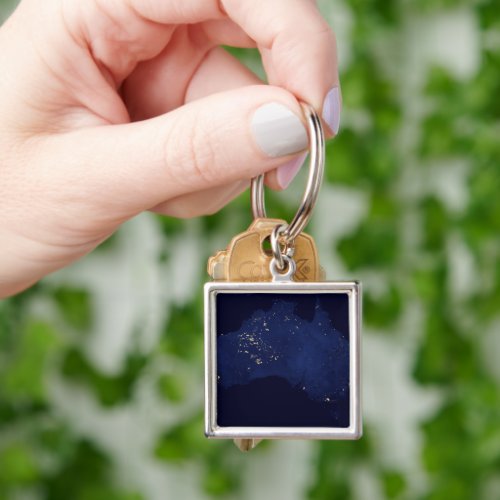 Satellite The Night Lights Of Australia Keychain