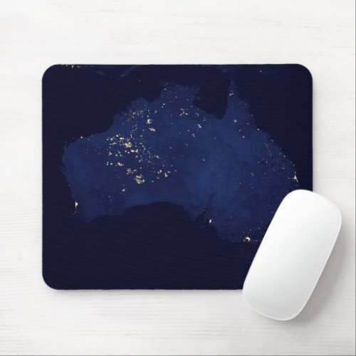 Satellite The Night Lights Of Australia Mouse Pad