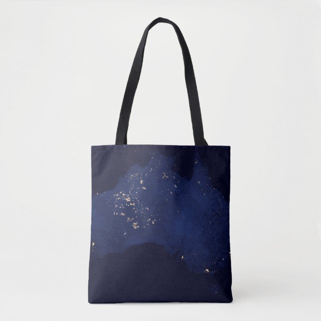 Satellite The Night Lights Of Australia. Tote Bag (Front)