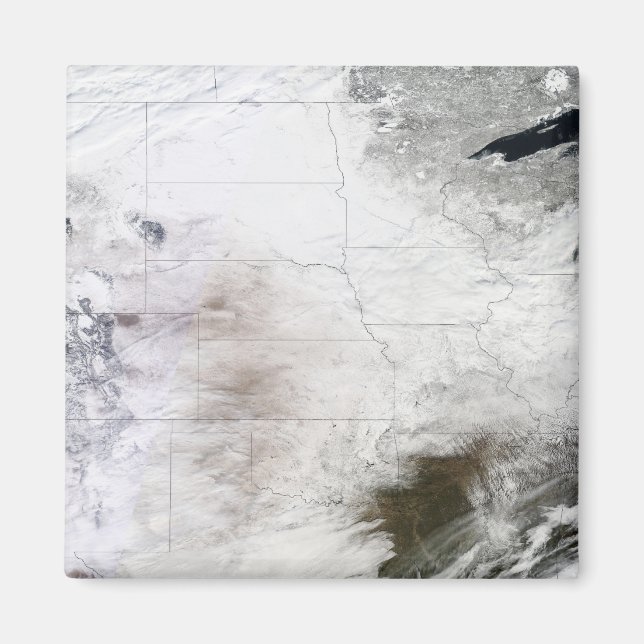 Satellite view of a massive winter storm over U Magnet (Front)