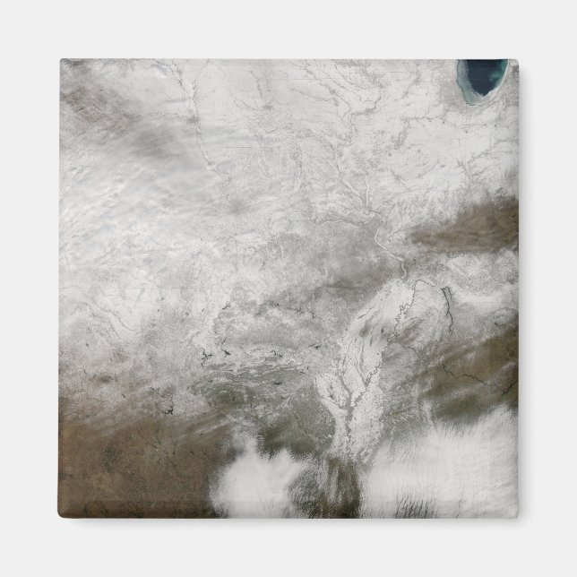 Satellite view of a severe winter storm magnet (Front)