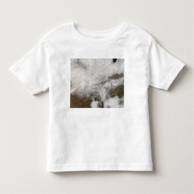 Satellite view of a severe winter storm toddler t-shirt (Front)