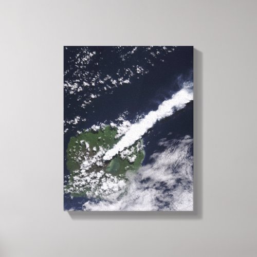 Satellite view of a thick steam_rich plume canvas print