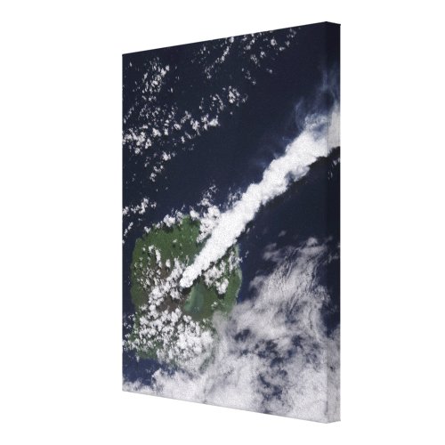 Satellite view of a thick steam_rich plume canvas print