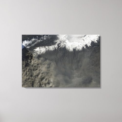 Satellite view of an ash plume 2 canvas print