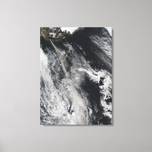 Satellite view of an ash plume 2 canvas print