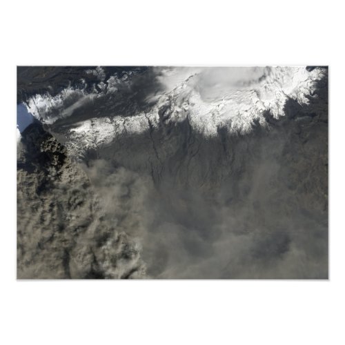Satellite view of an ash plume 2 photo print