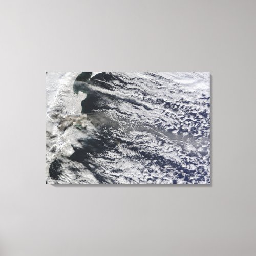 Satellite view of an ash plume 3 canvas print