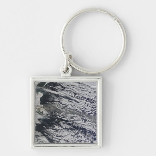 Satellite view of an ash plume 3 keychain