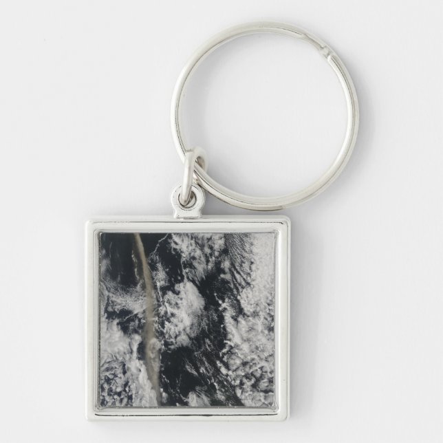 Satellite view of an ash plume keychain (Front)
