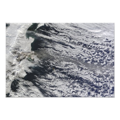 Satellite view of an ash plume photo print