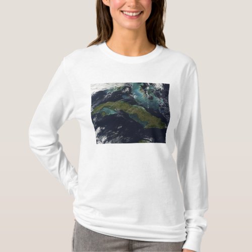 Satellite view of Cuba T_Shirt