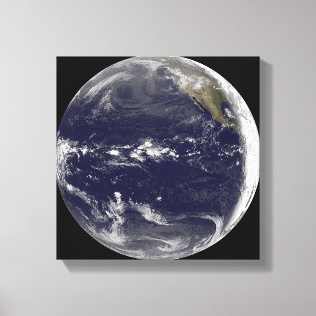 Satellite view of Earth Canvas Print (Front)