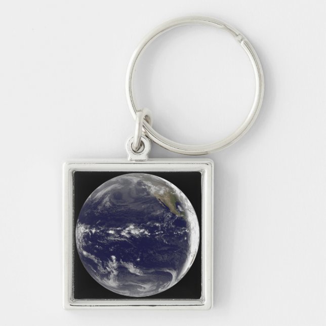 Satellite view of Earth Keychain (Front)