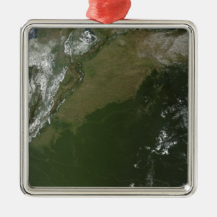 Satellite view of eastern Columbia Metal Ornament
