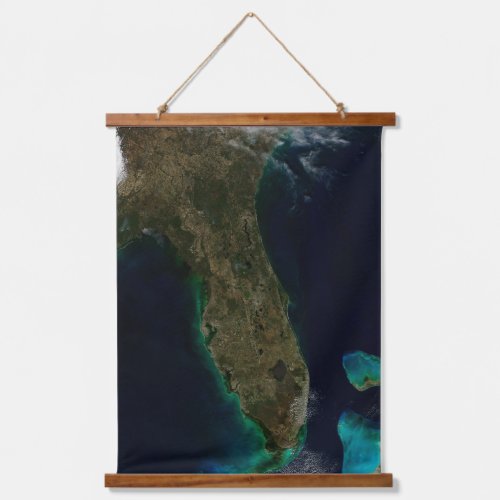Satellite View Of Florida Hanging Tapestry
