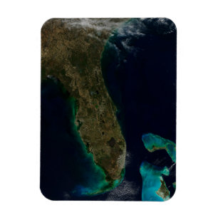 Satellite View Of Florida. Magnet