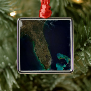 Satellite View Of Florida. Metal Ornament