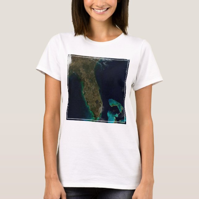 Satellite View Of Florida. T-Shirt (Front)