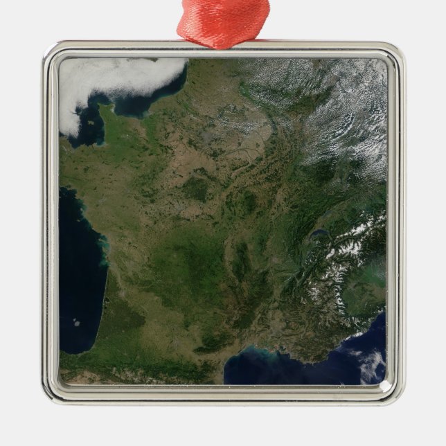Satellite view of France Metal Ornament (Front)