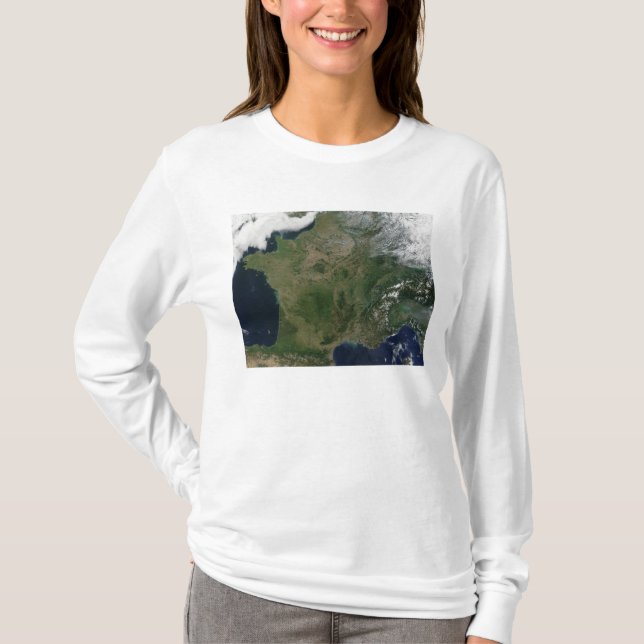 Satellite view of France T-Shirt (Front)
