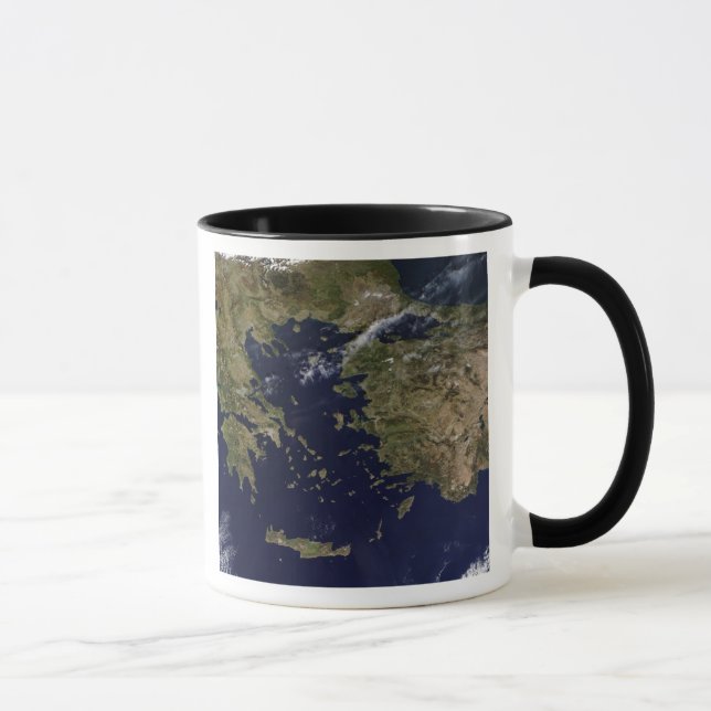 Satellite view of Greece and Turkey Mug (Right)