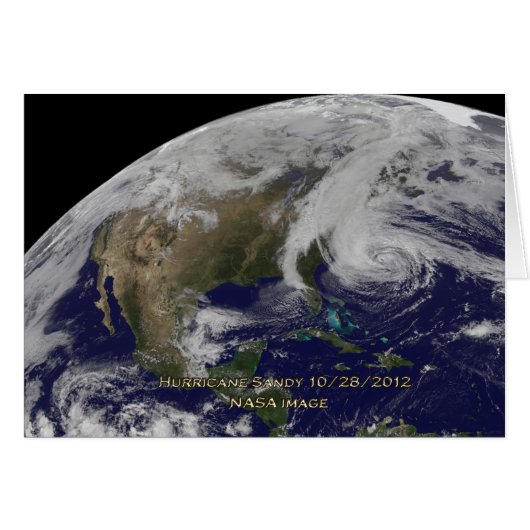 Satellite View of Hurricane Sandy Cards (Front Horizontal)