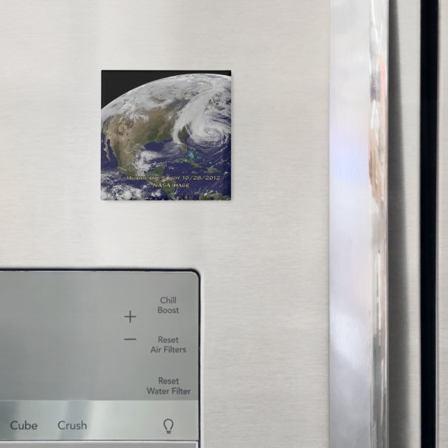 Satellite View of Hurricane Sandy Magnet (In Situ (Fridge))