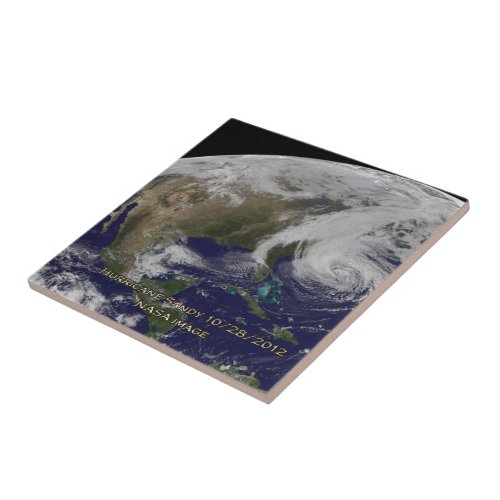 Satellite View of Hurricane Sandy Tile